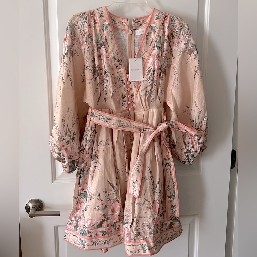 {Zimmermann} Floral Linen Dress